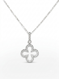 COLLAR DE PLATA FLOR TREBOL