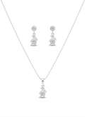 JUEGO DE COLLAR Y ARETE PINGUINO