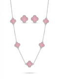 CONJUNTO DE PLATA ARETE Y COLLAR VAN GLEEF