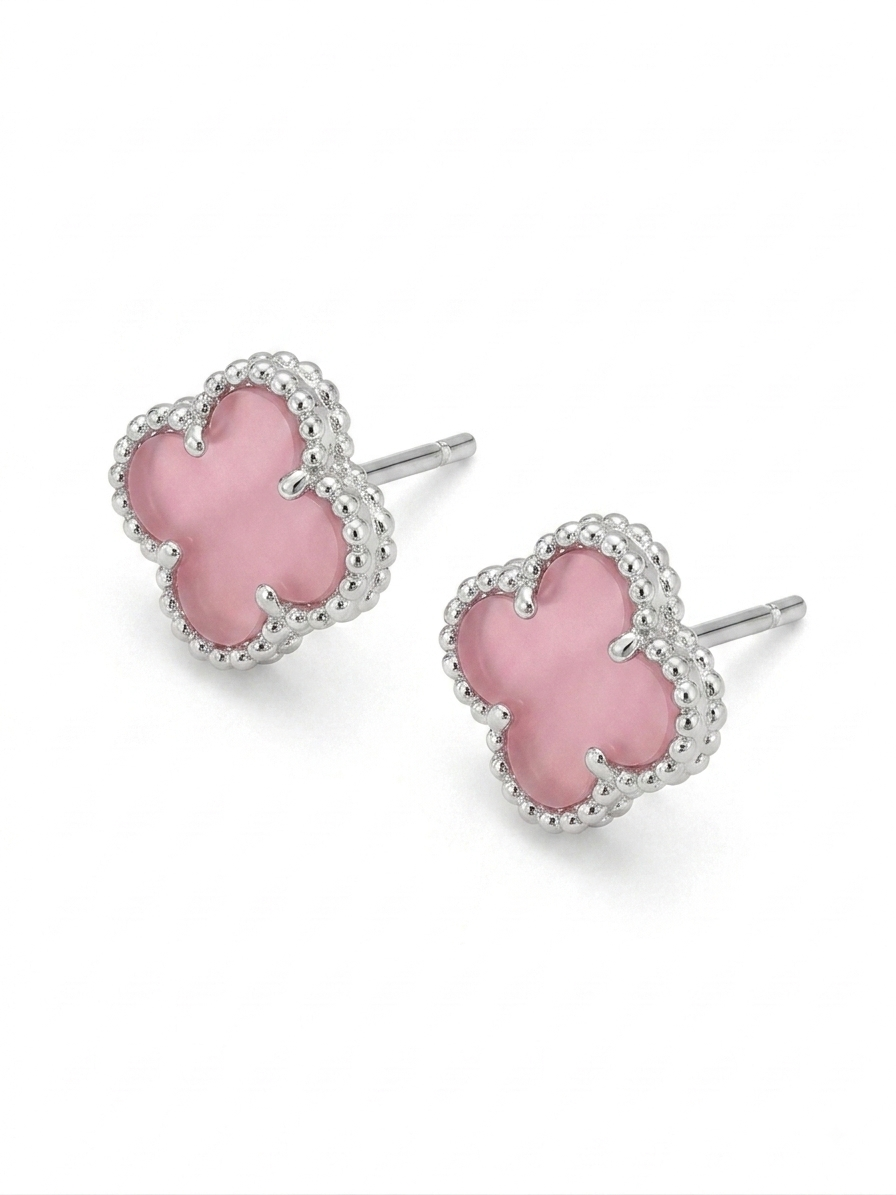 CONJUNTO DE PLATA ARETE Y COLLAR VAN GLEEF