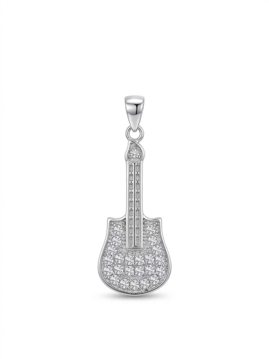 COLLAR DE PLATA GUITARRA