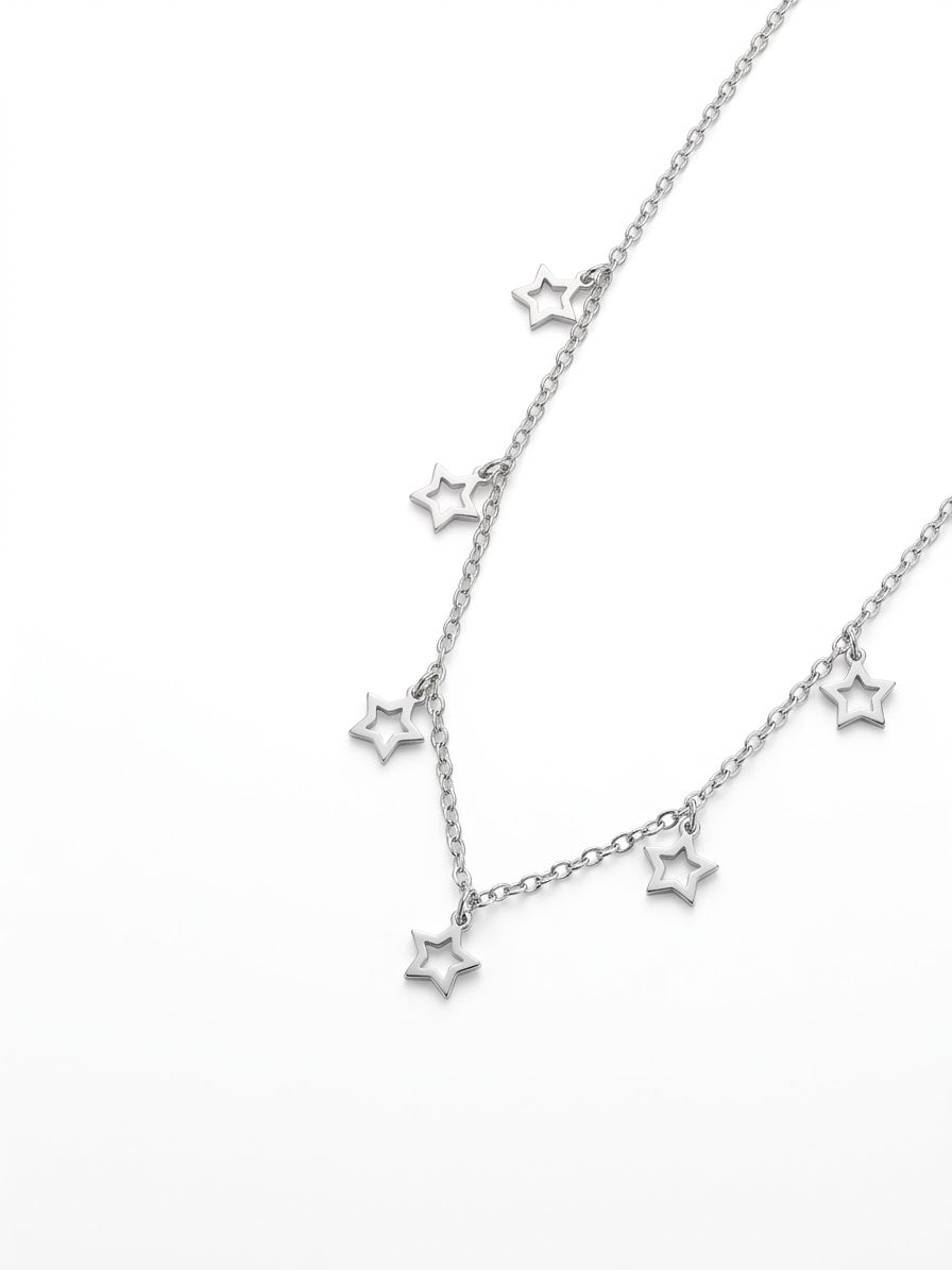 COLLAR DE PLATA ESTRELLAS