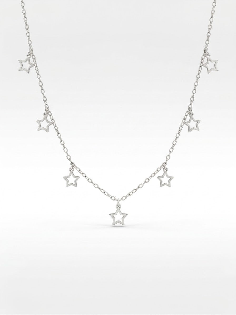 COLLAR DE PLATA ESTRELLAS