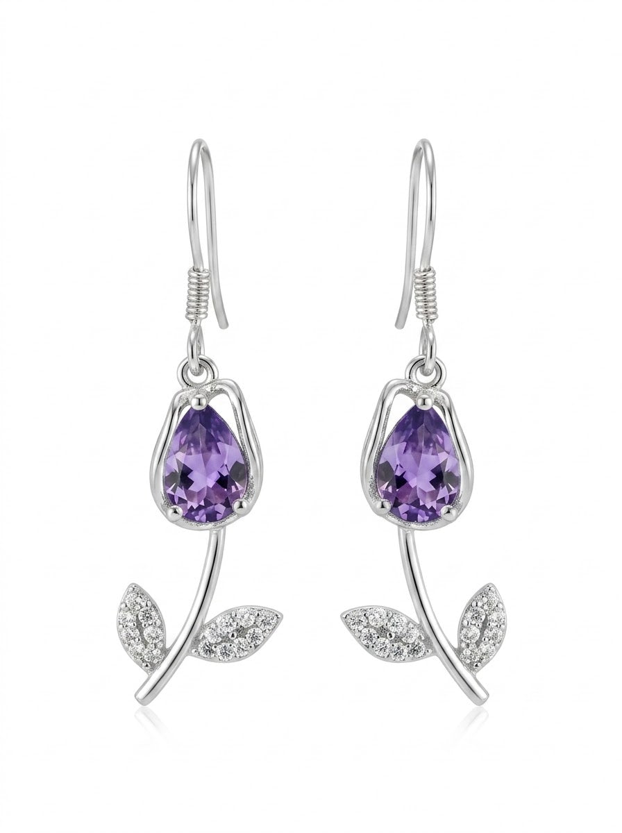 ARETE FLOR MORADA