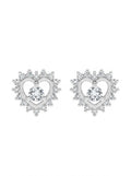 ARETE DE PLATA CORAZÓN ELEGANTE