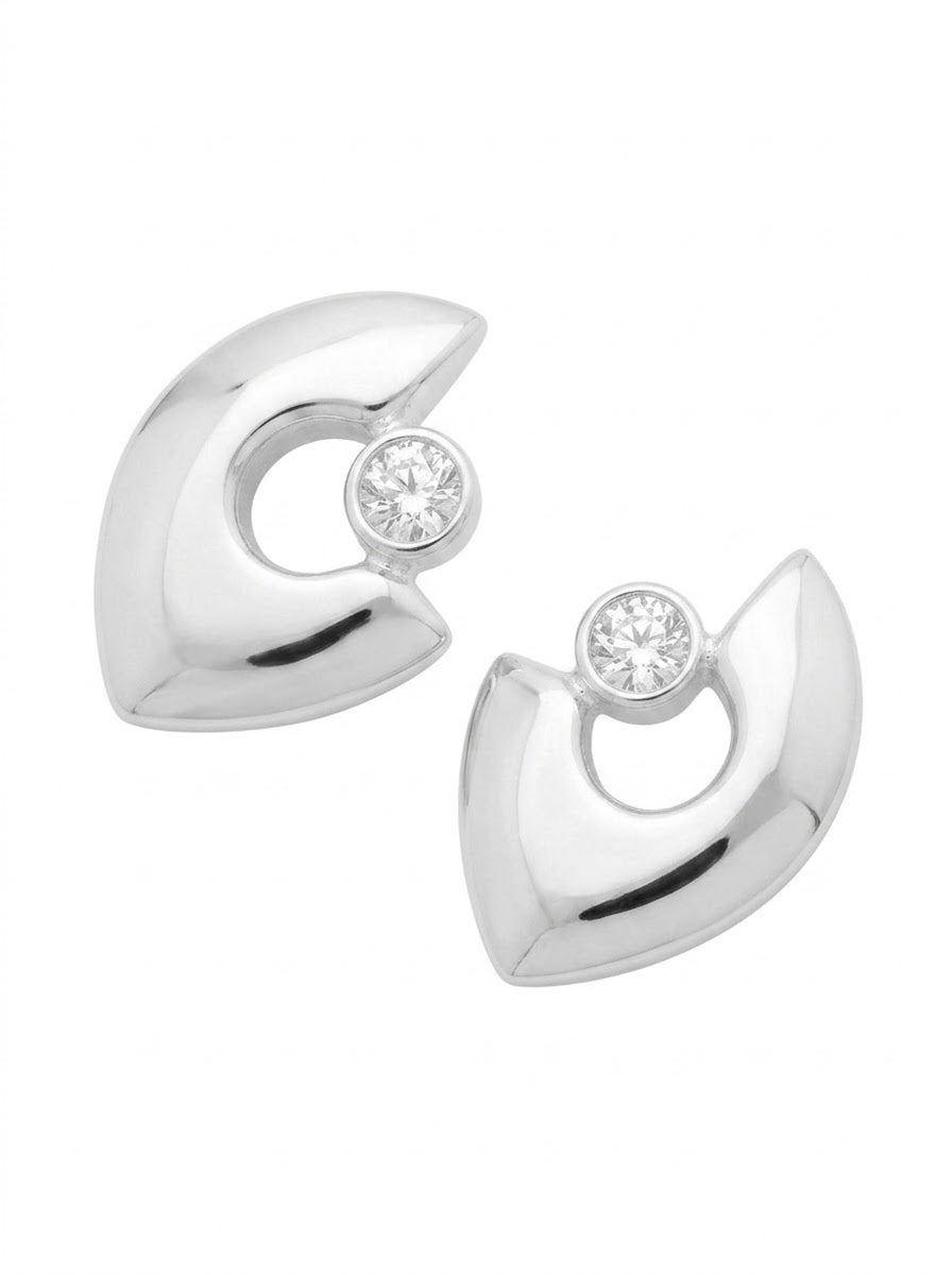 ARETE DE PLATA PEGADO LISO MODERNO