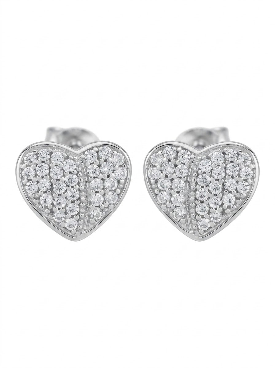 ARETE DE PLATA CORAZÓN PEGADO
