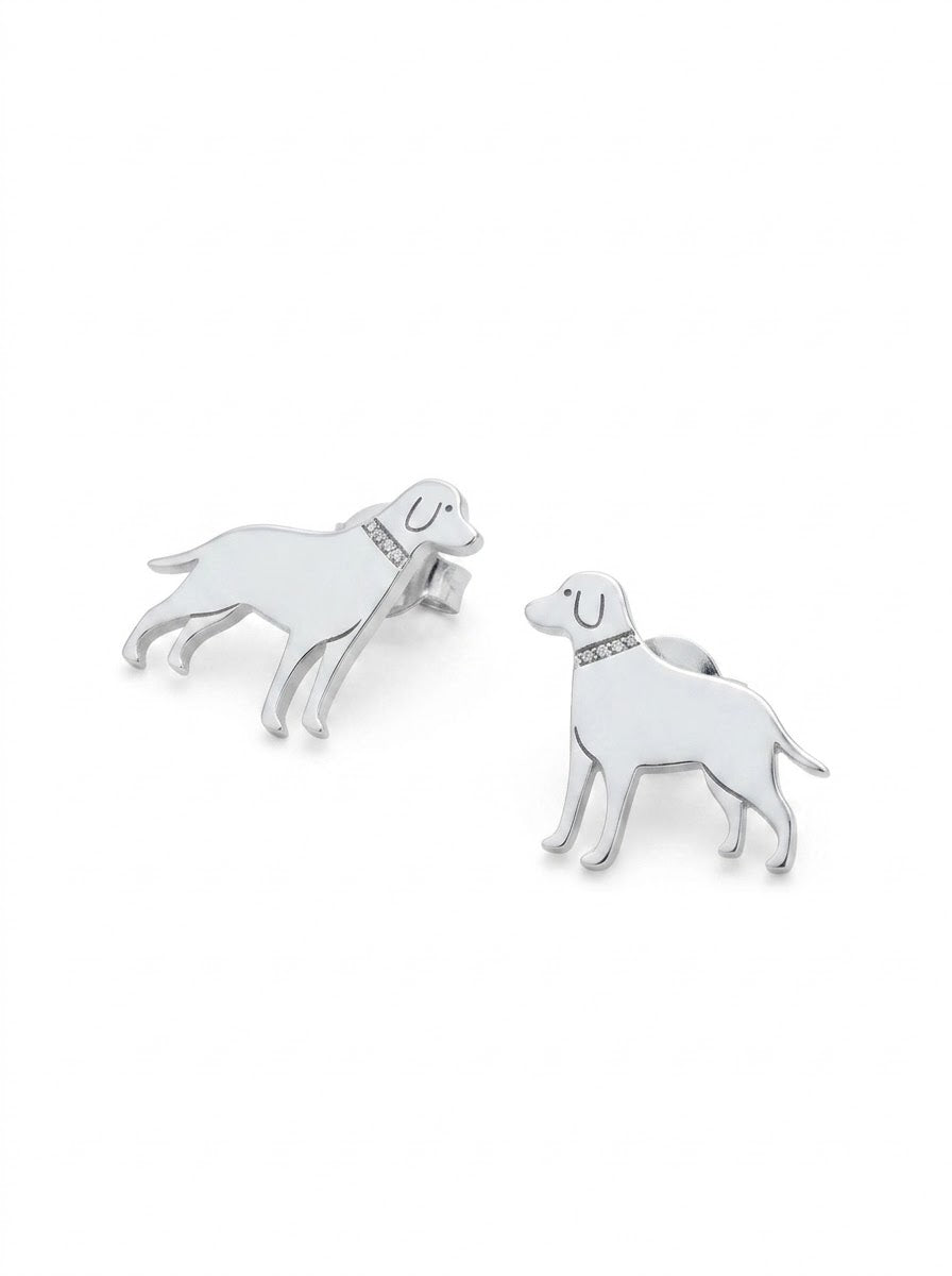 ARETE DE PLATA PEGADO PERRITO