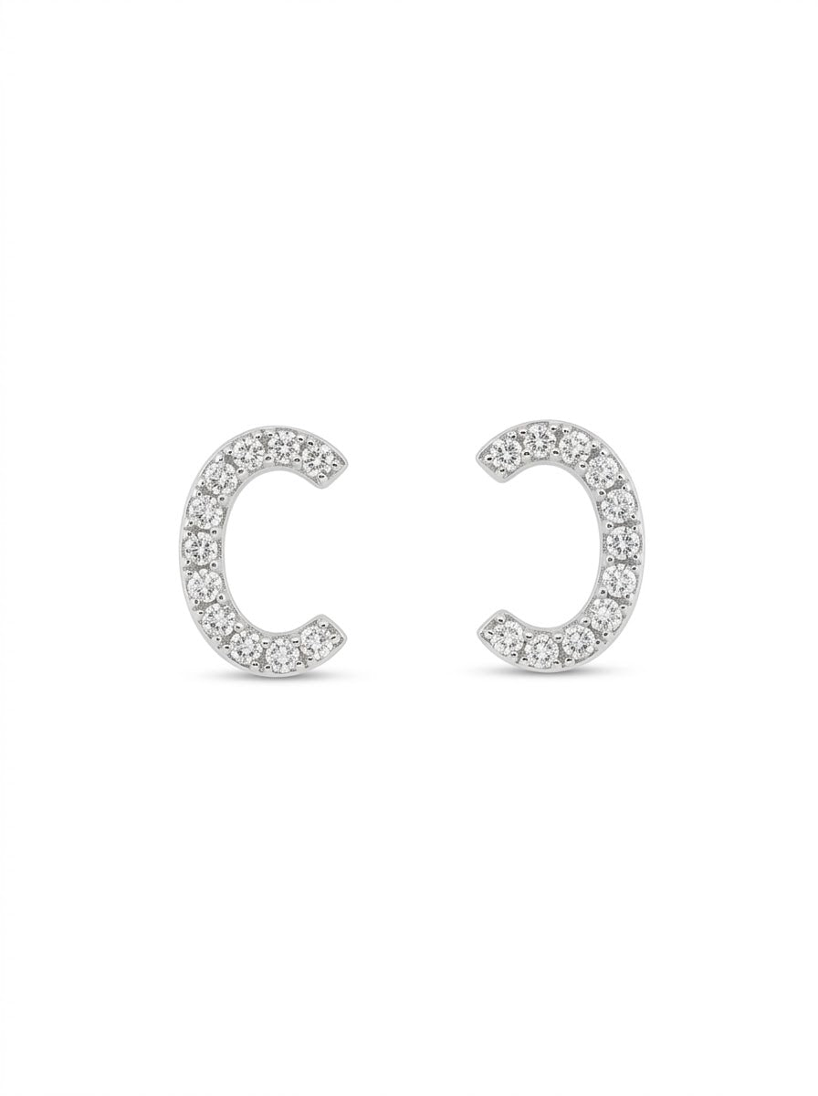 ARETE DE PLATA PEGADO PEQUEÑO TIPO C