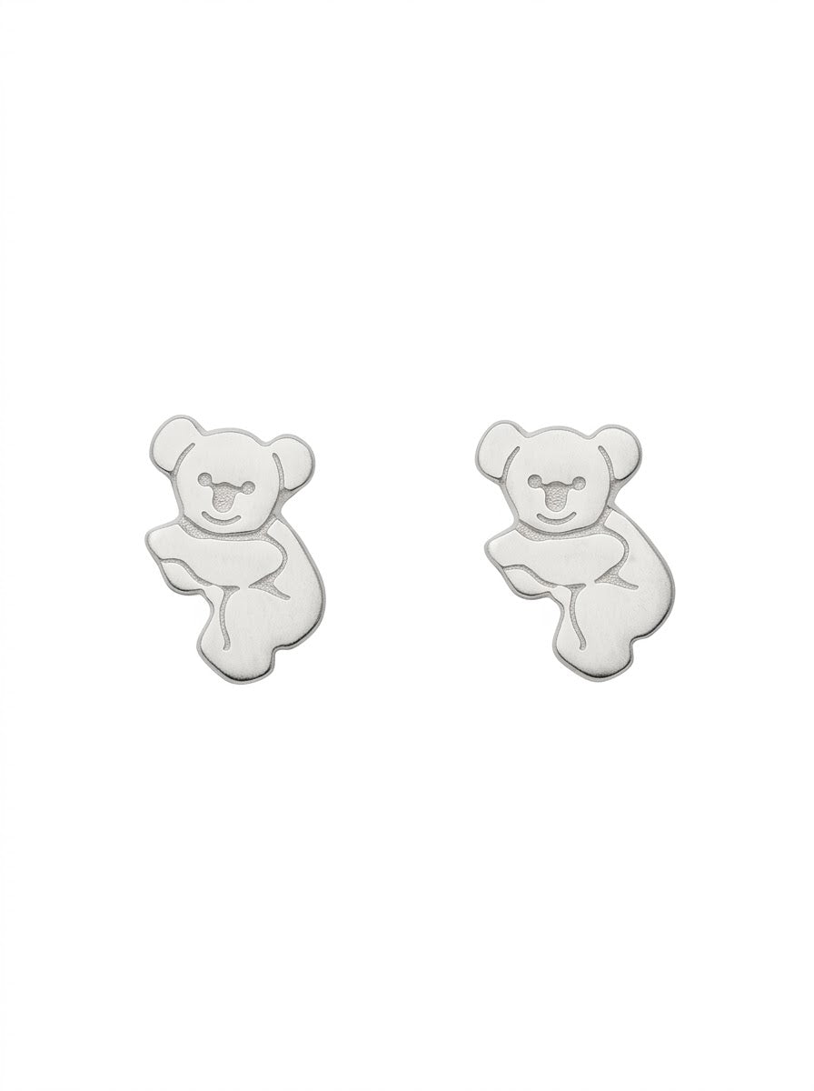 ARETE PEGADO DE PLATA KOALA MINI