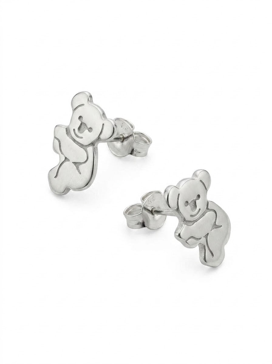 ARETE PEGADO DE PLATA KOALA MINI