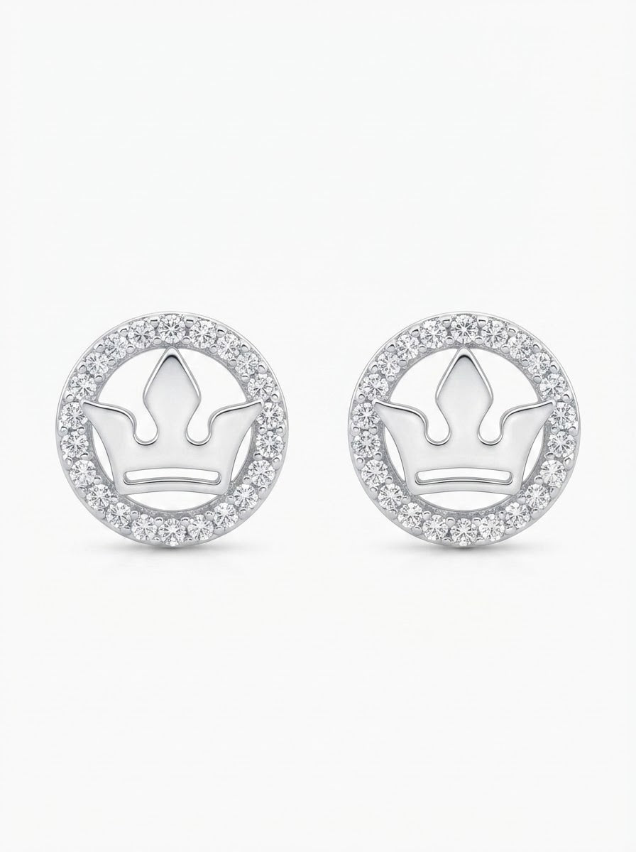 ARETE DE PLATA CORONA PEGADO