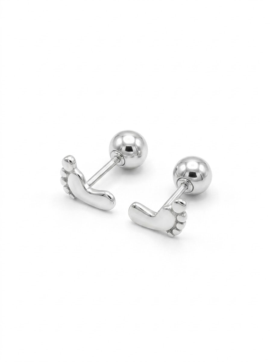 ARETE DE PLATA PIE DE BEBÉ
