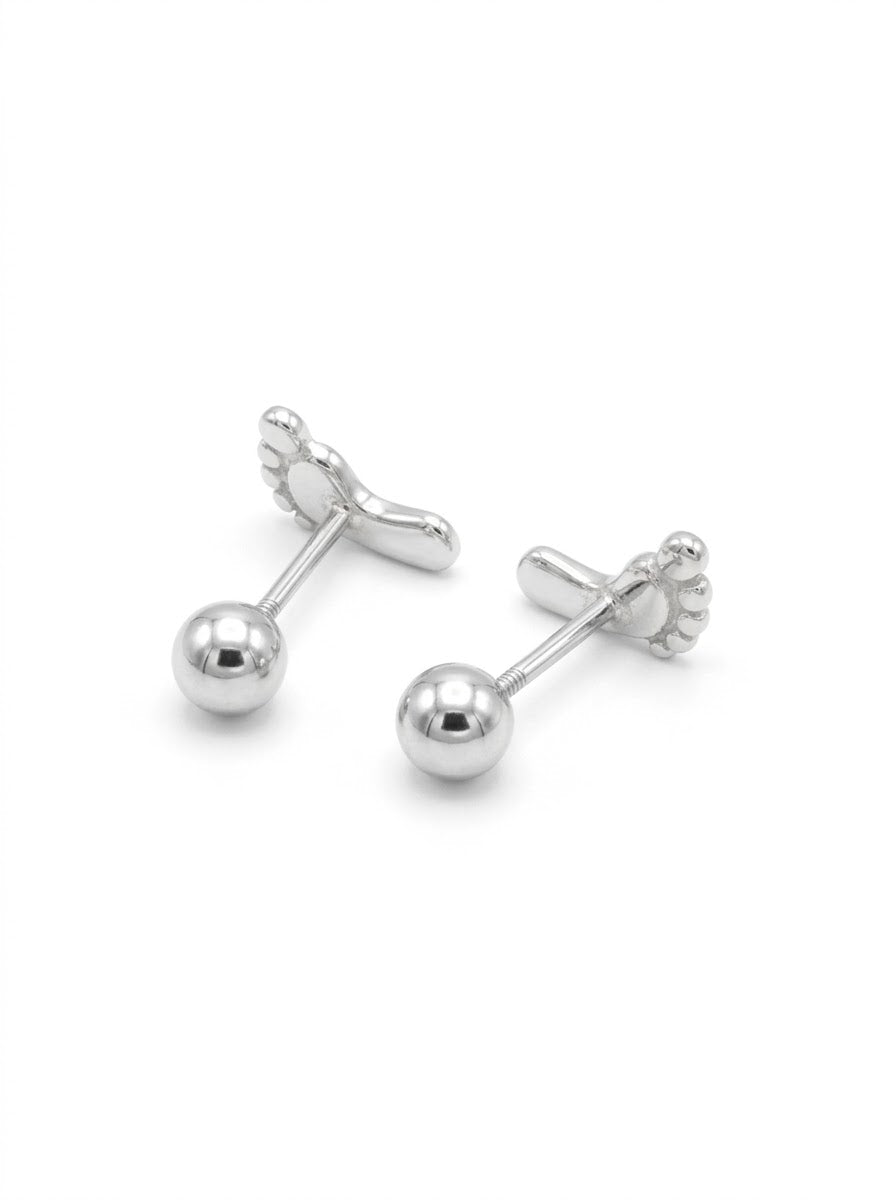 ARETE DE PLATA PIE DE BEBÉ