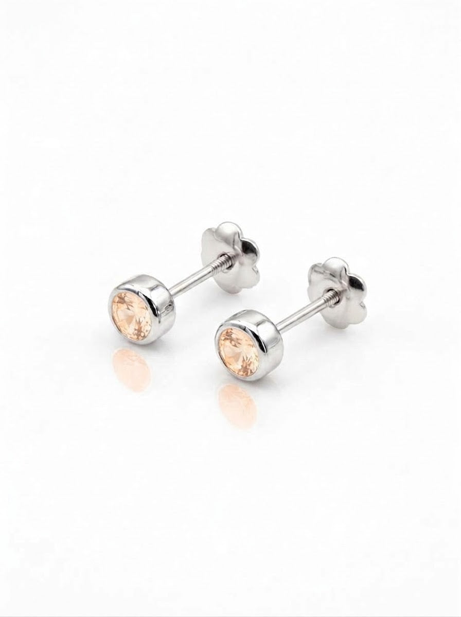 ARETE DE PLATA CIRCÓN NARANJA