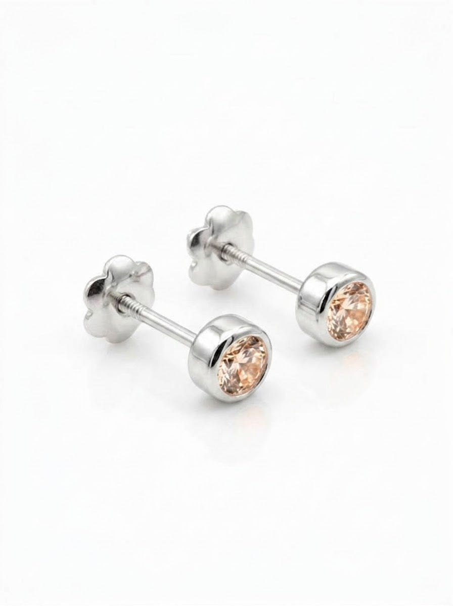 ARETE DE PLATA CIRCÓN NARANJA