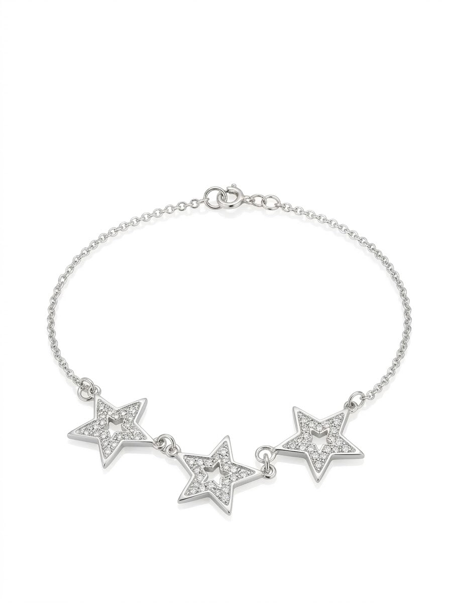 PULSERA DE PLATA ESTRELLAS