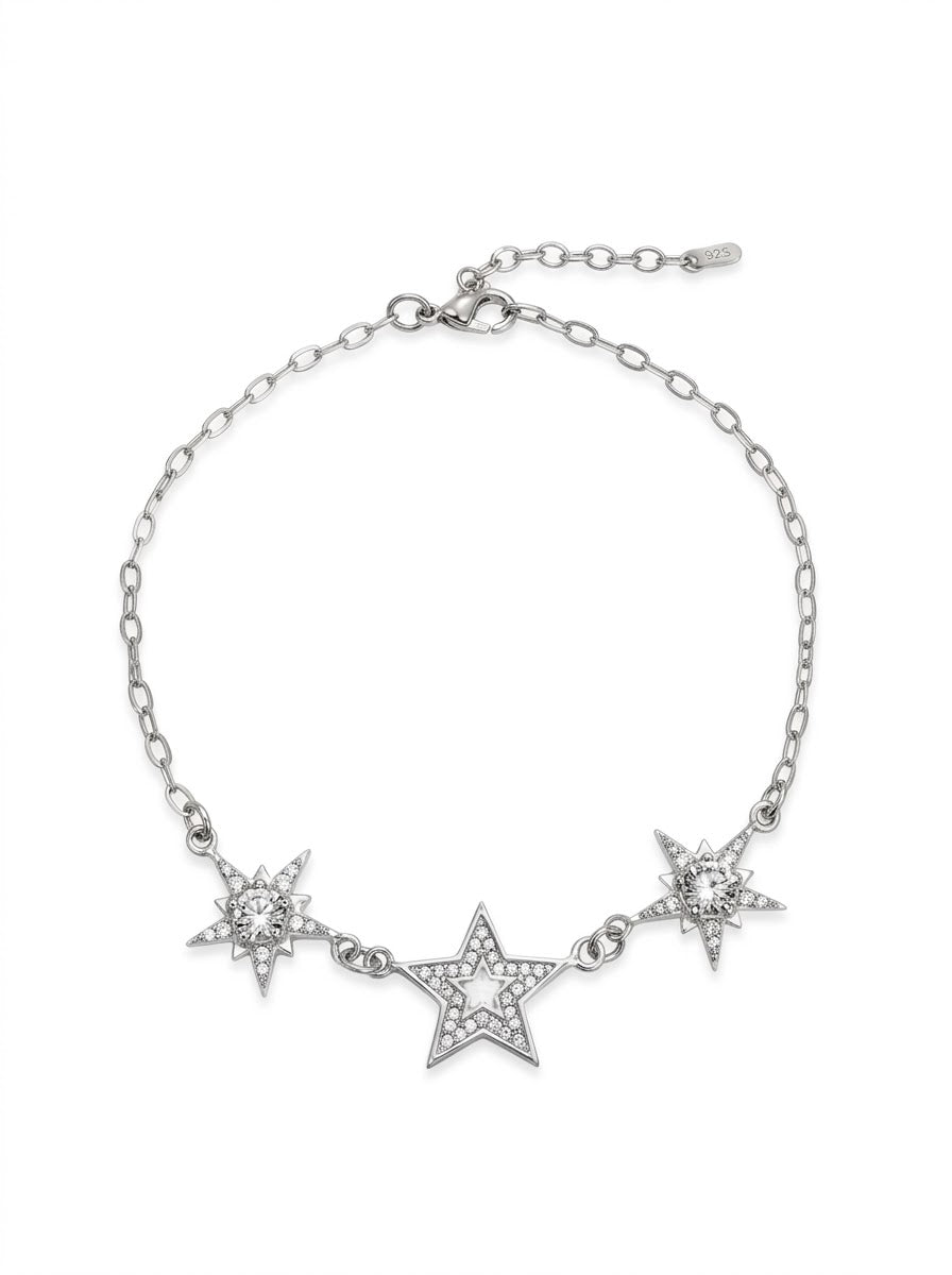 PULSERA DE PLATA ESTRELLAS