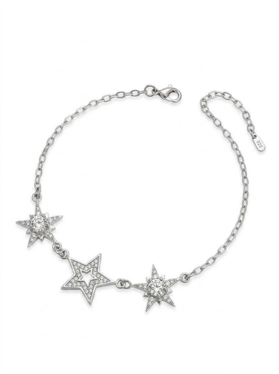 PULSERA DE PLATA ESTRELLAS