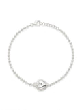 PULSERA DE PLATA PUNTOS CORAZÓN