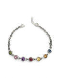 PULSERA DE PLATA CIRCON DE COLORES