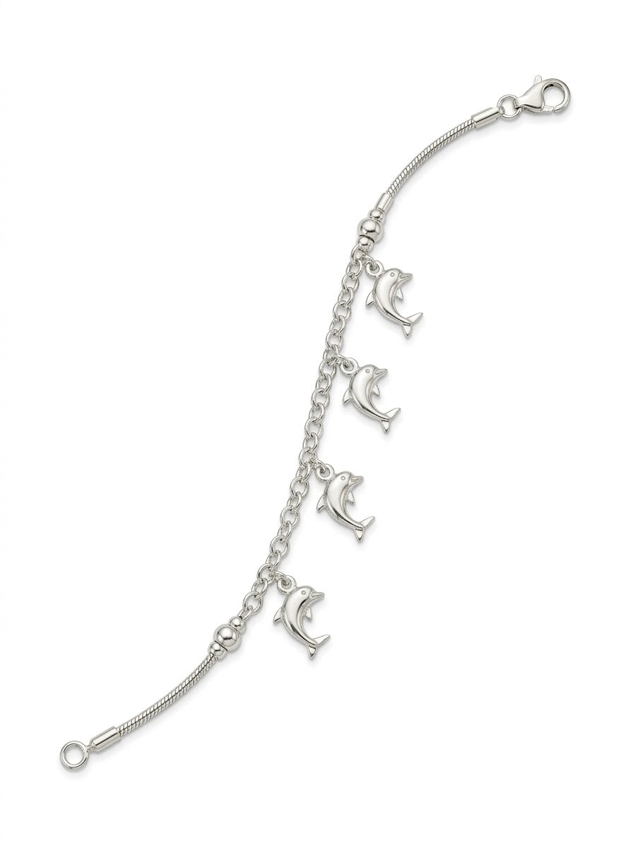 PULSERA DE PLATA DELFINES