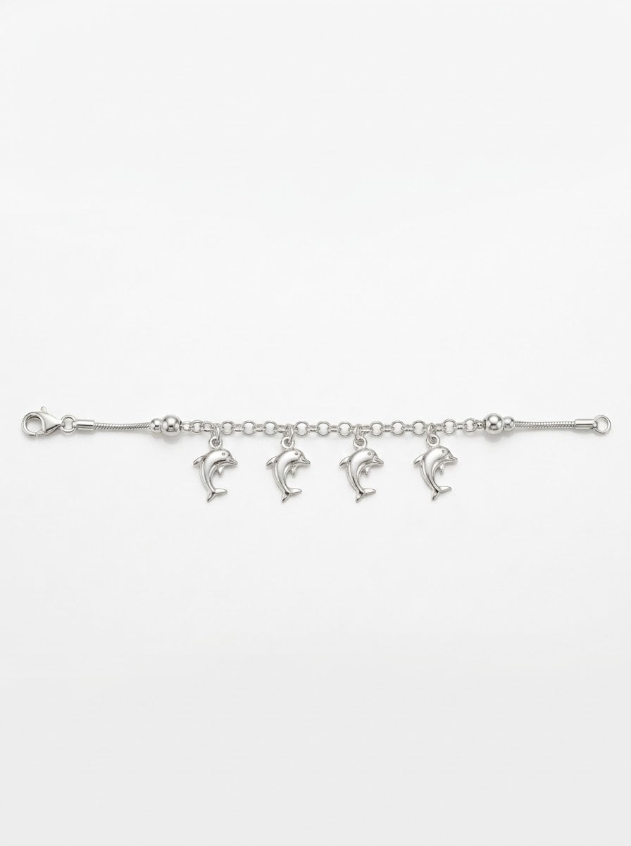 PULSERA DE PLATA DELFINES