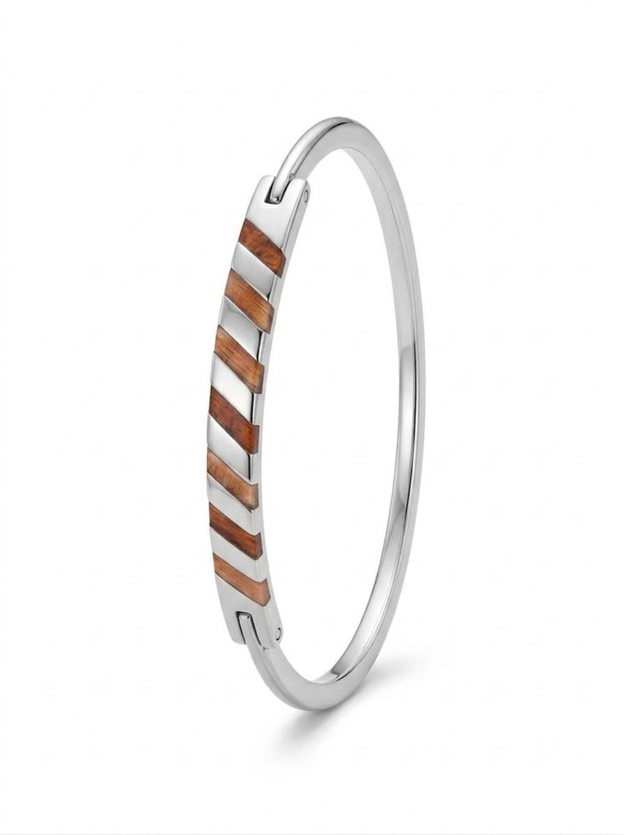 PULSERA DE PLATA LISO ANARANJADO