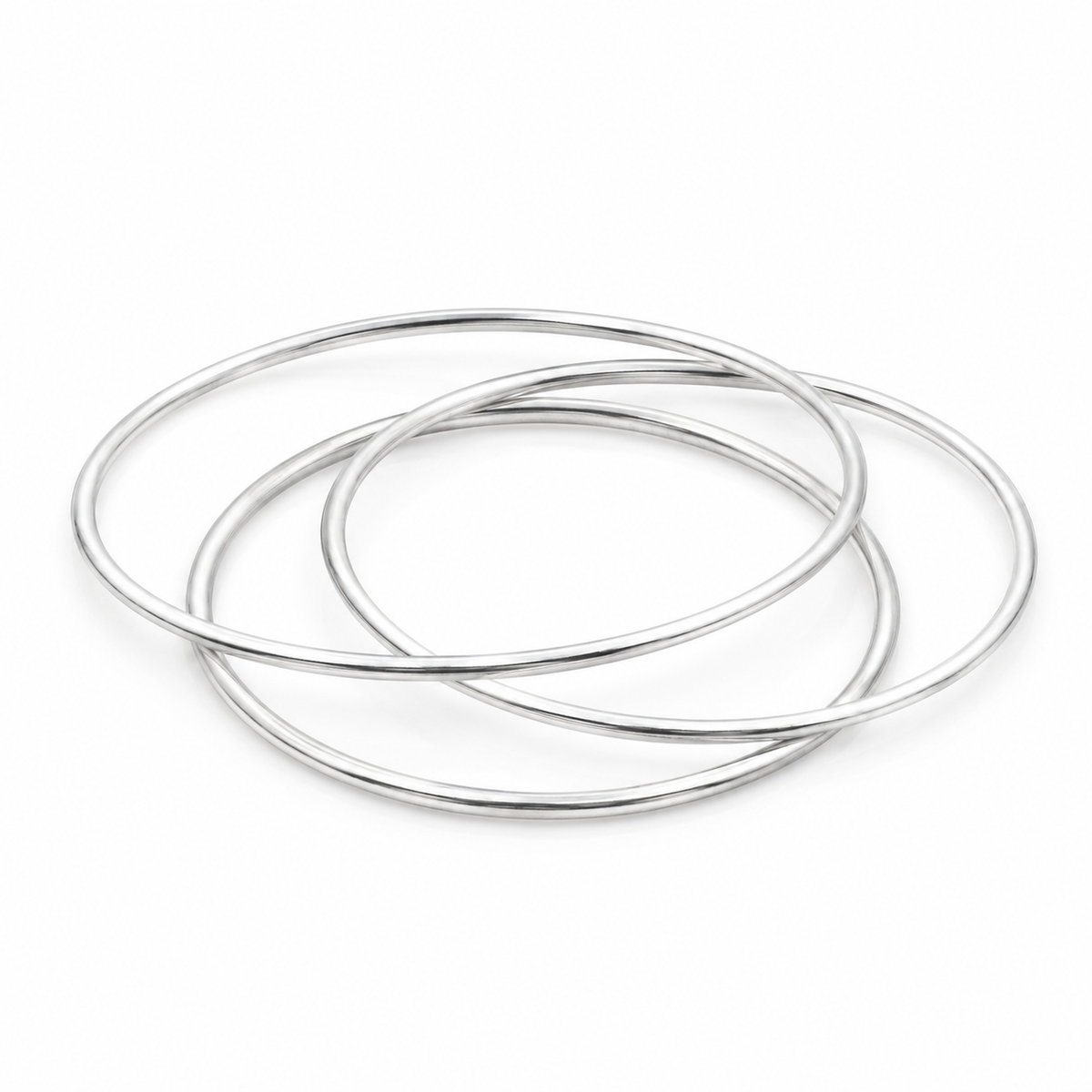 PULSERA DE PLATA TRIPLE MODELO LISO